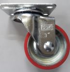 Bánh xe đẩy PU thép công nghiệp 3in hay 75x32mm xoay hàng ssk