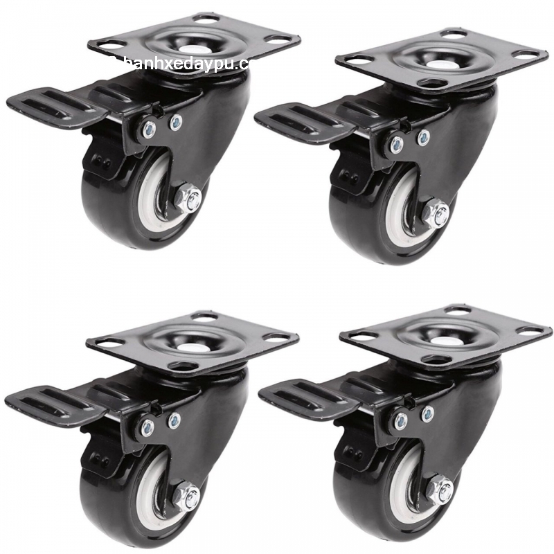 Bánh xe đẩy chịu nhiệt PP 70 mm bánh fix 3x2in