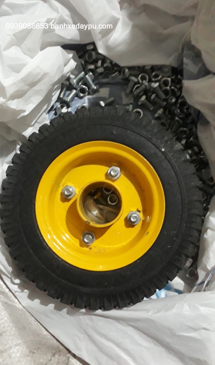 Bánh Xe Đẩy Hàn Quốc Cao Su 200X50 Cố Định 8x2 Càng 6mm