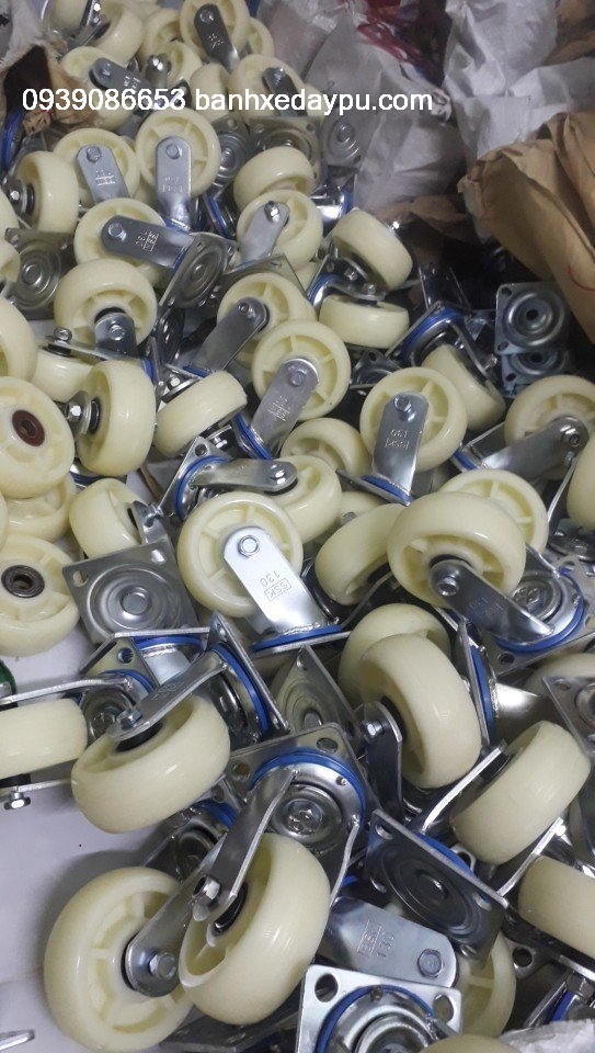 Bánh Xe Đẩy Nylon 125x50 mm SSK càng Bầu TRUNG ĐẠT