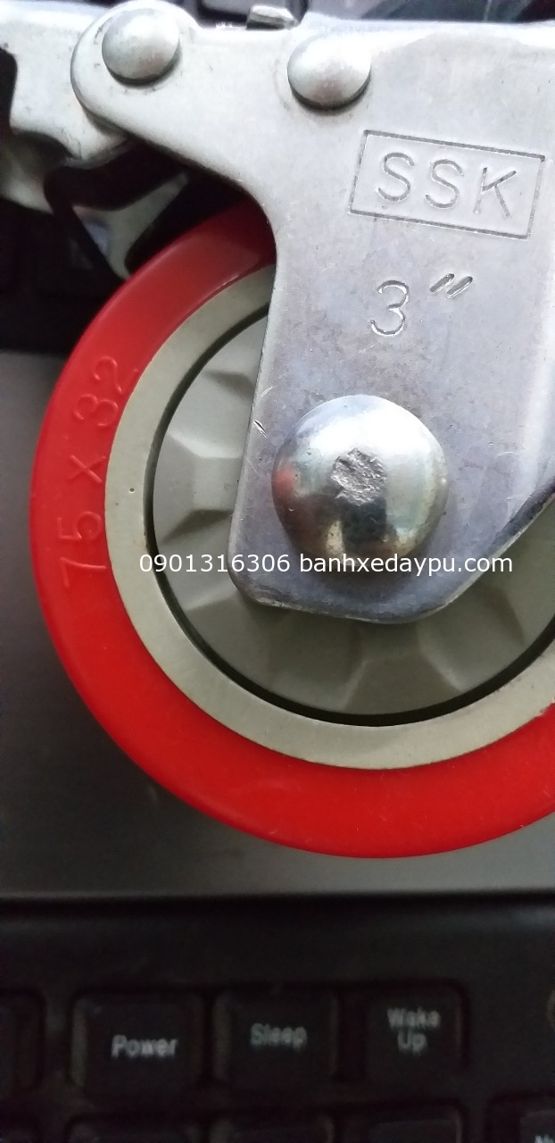 Bánh xe 3in hay bánh 75x32 bạc đạn 6001z Bánh xe 3in hay bánh 75x32 bạc đạn 6001z