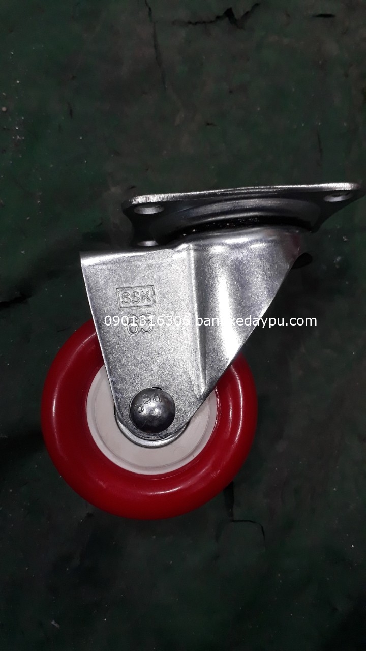 Bánh xe đẩy ssk 65x25 TPU xài bạc đạn 6201 Bánh xe đẩy ssk 65x25 TPU xài bạc đạn 6201