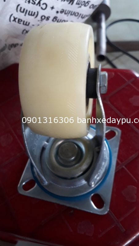 Bánh Xe Đẩy NYLON SSK càng bầu 100x50 Bánh Xe Xoay TRUNG ĐẠT
