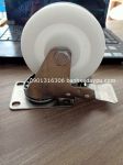 Bánh Xe Đẩy Nylon Inox SUS 304  Xoay Khóa 100x32 mm 4 in