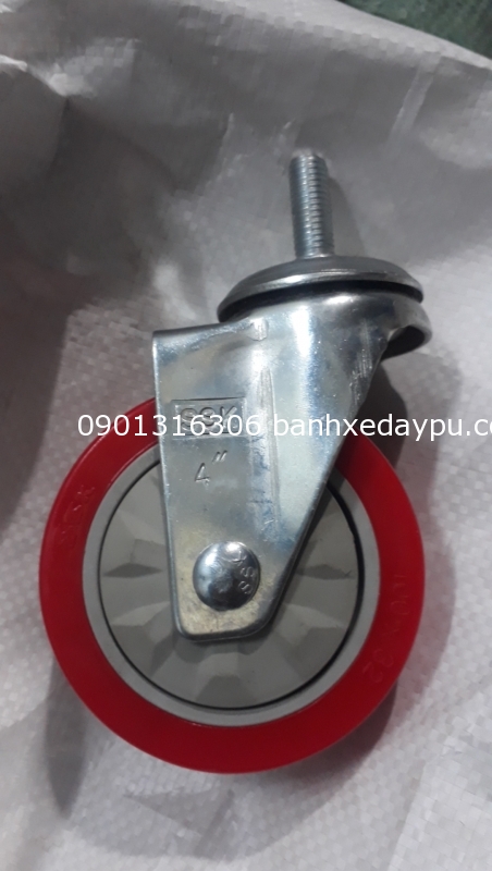 Bánh xe Đẩy Pu 100x32mm ty 12x30mm ssk Bánh xe Đẩy Pu 100x32mm ty 12x30mm ssk