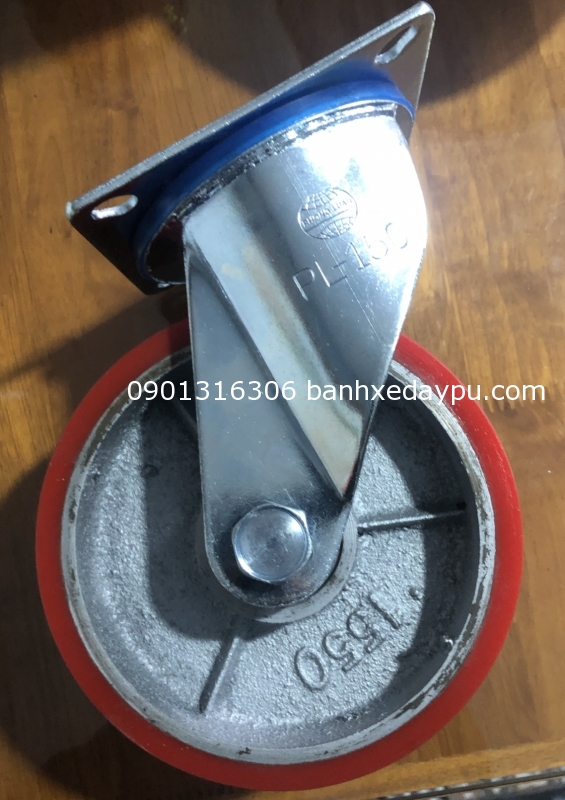 Banh xe đẩy Pu Phong luân 150x50 xoay 360 độ Banh xe đẩy Pu Phong luân 150x50 xoay 360 độ