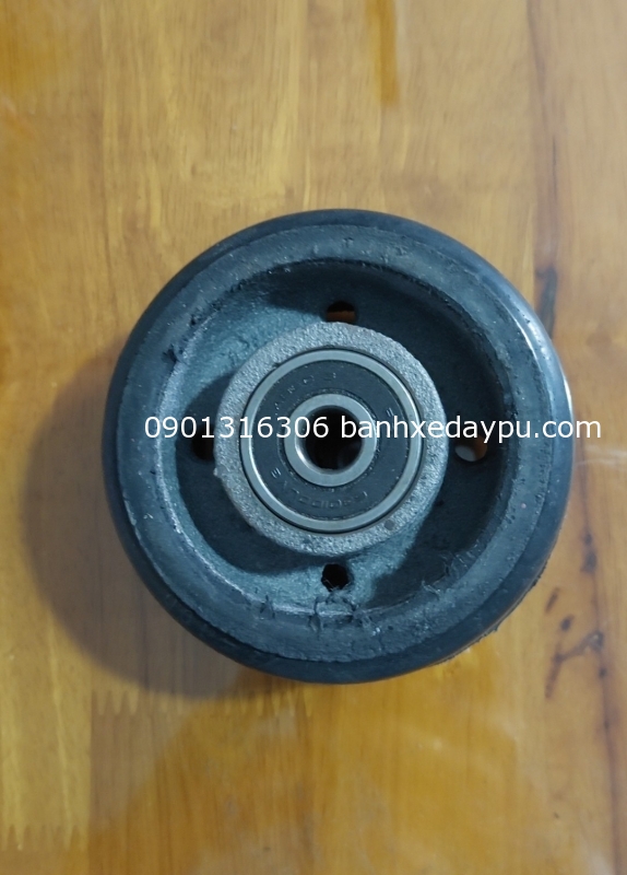 Bánh xe cao su NTT 100x50 bạc đan 6203 Bánh xe cao su NTT 100x50 bạc đan 6203