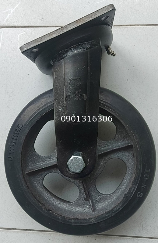 Bánh xe xoay càng 250-10 Bánh cao su 10x3 Bánh xe xoay càng 250-10 Bánh cao su 10x3