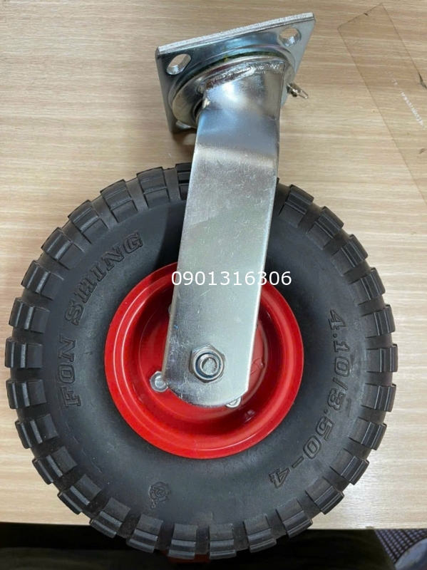 Bánh xe đẩy cao su 410 350mm càng xoay 250 Bánh xe đẩy cao su 410 350mm càng xoay 250