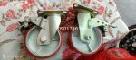 Bánh xe đẩy PU gang 5x2 càng xoay khóa 125x50 6mm